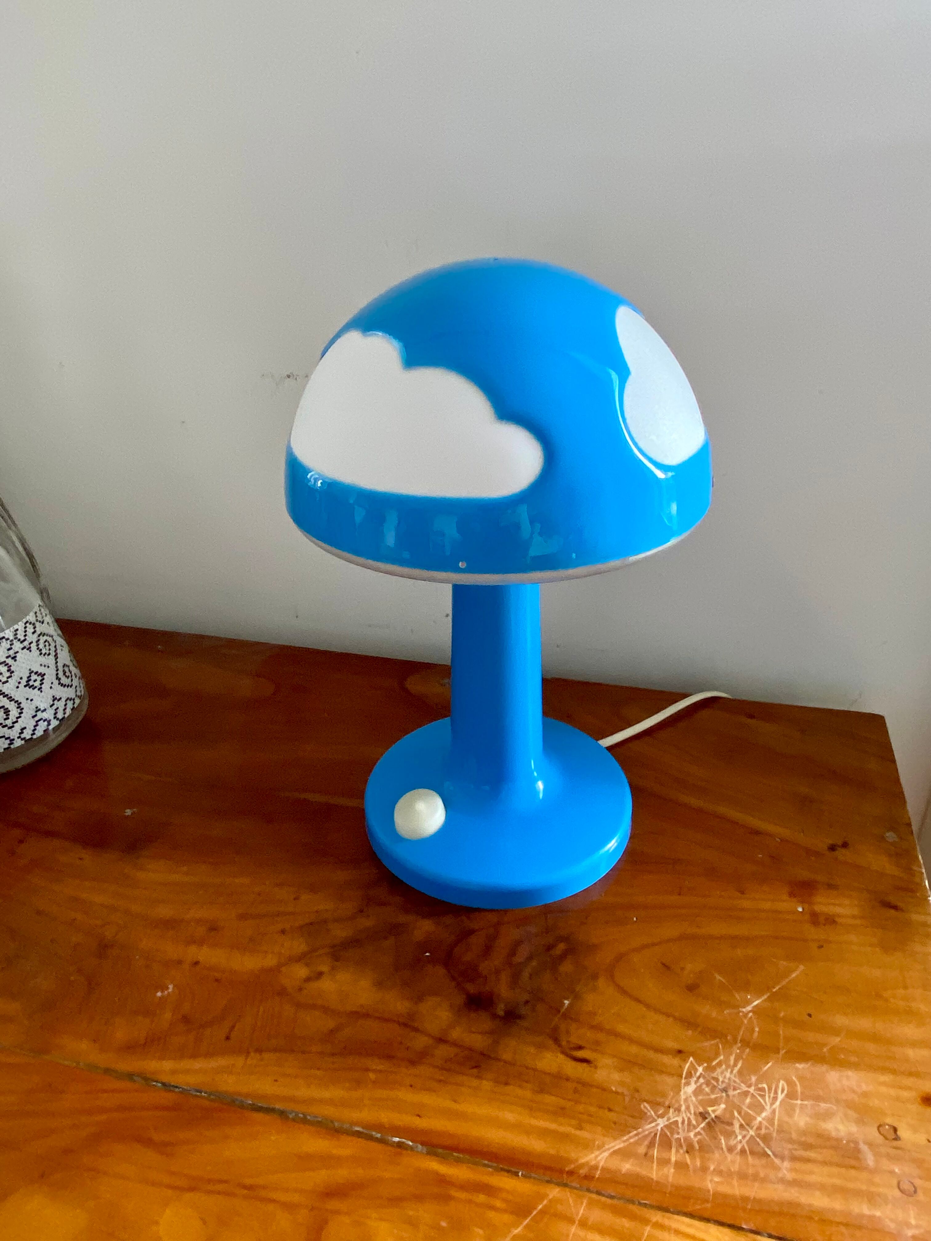 Mushroom lamp cloud Skojig Ikea blue design Henri Preutz