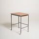 Table d'appoint scandinave vintage avec étagère escamotable