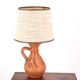 Ceramic lamp, beige lampshade, 60s