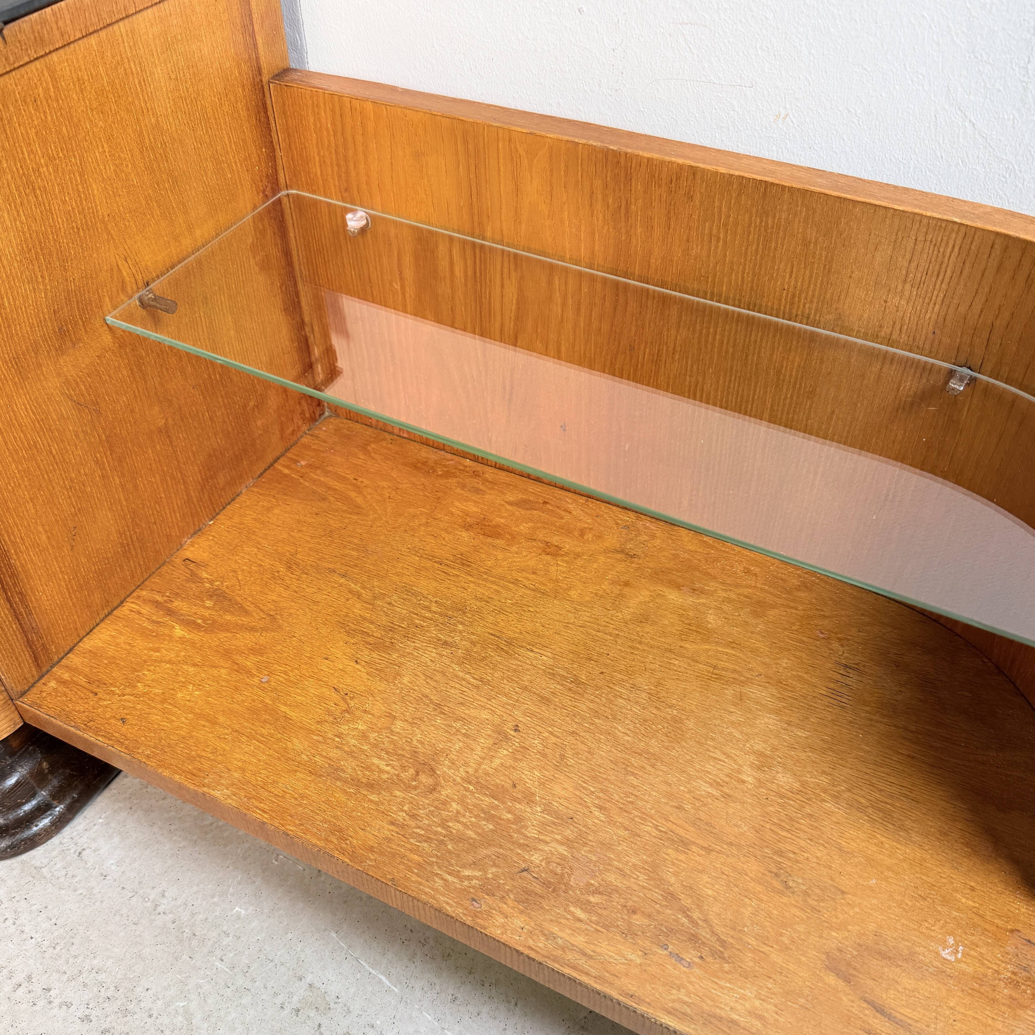 Vintage UP Závody Burl Walnut Dressing Table by Jindřich Halabala, 1957