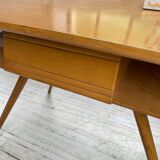 Vintage oak compass desk