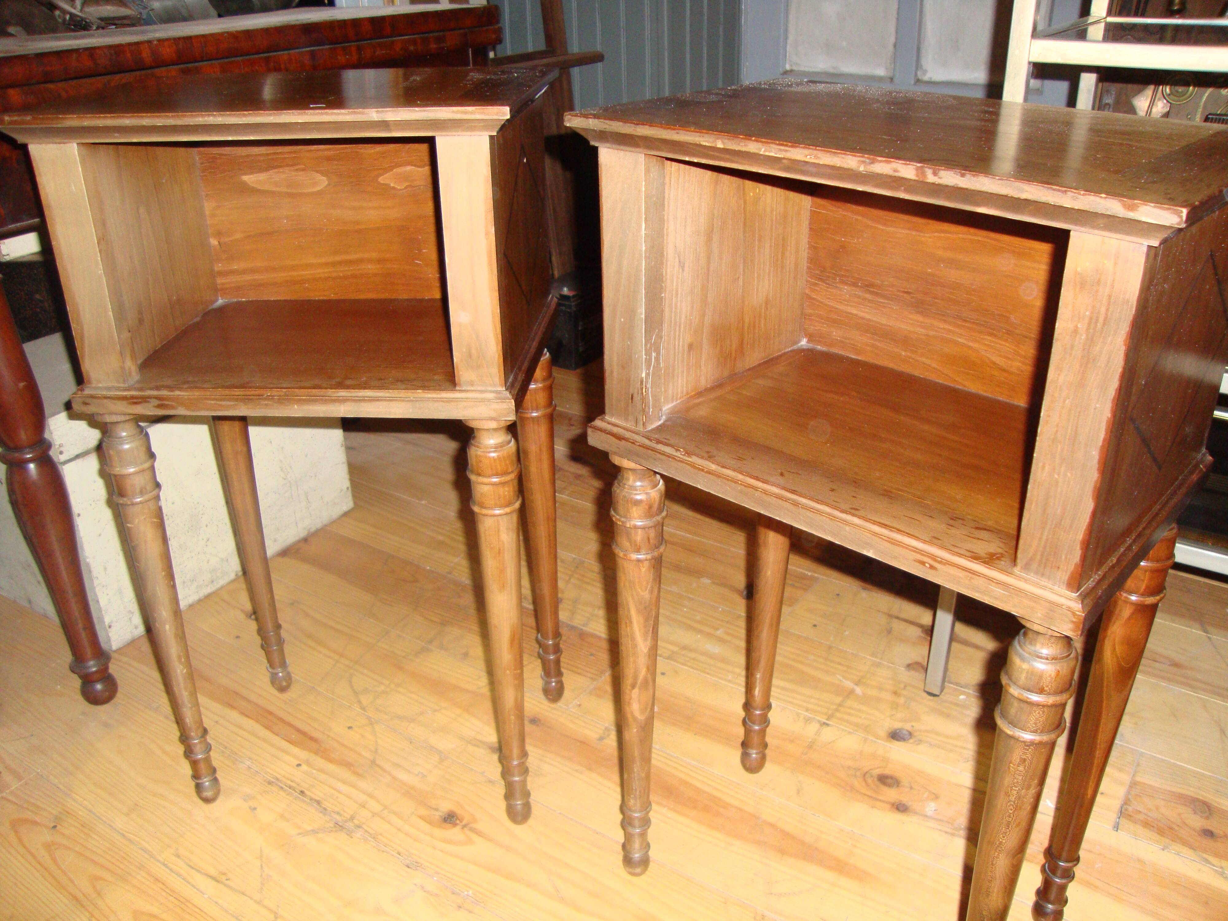 Board-style bedside tables