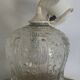 Suspension lustre vintage en verre moulé forme tulipe