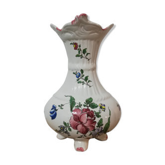 Ceramic vase with floral decoration