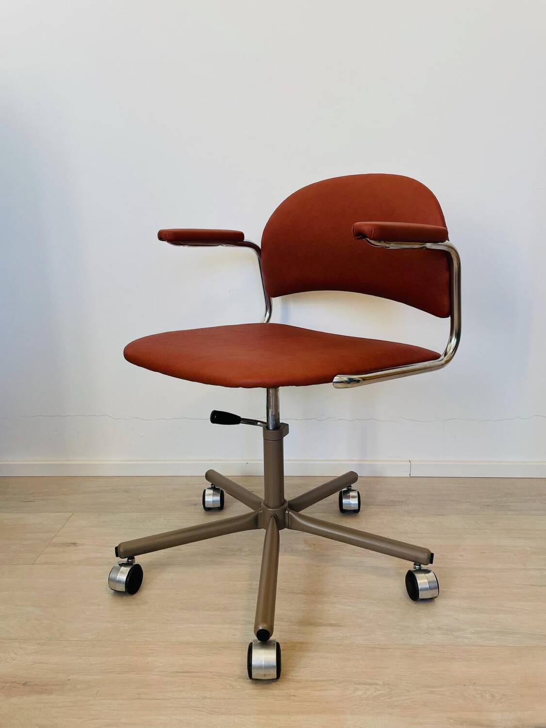 Fully Restored Kovona Burgundy Office Chair from Czechoslovakia 1979’s