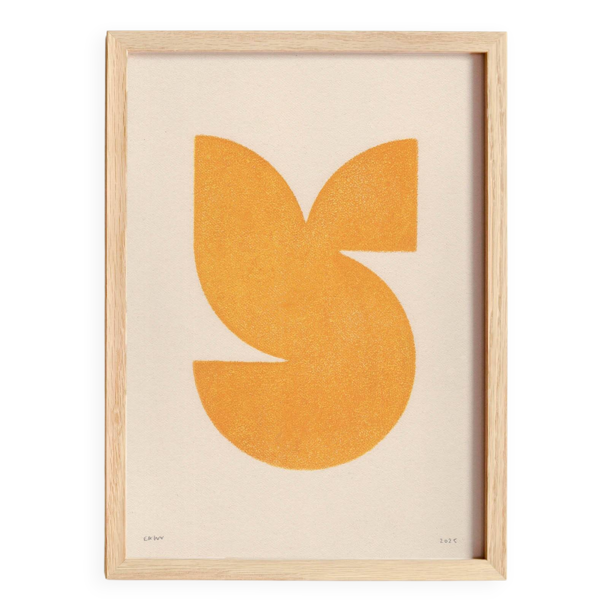 Painting on paper - b228 - abstract painting signed eawy