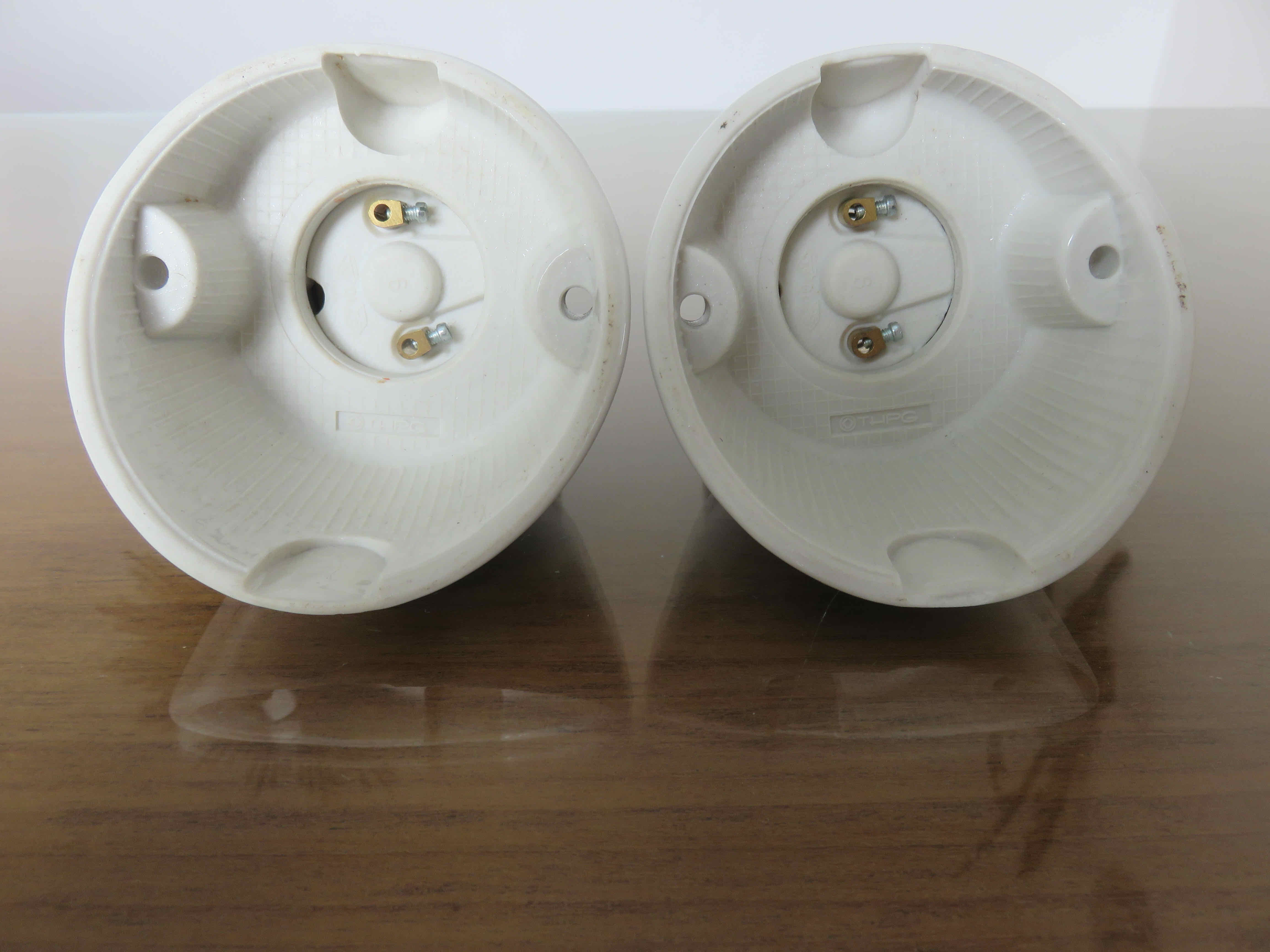Pair of art deco style porcelain wall lamps