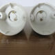 Pair of art deco style porcelain wall lamps
