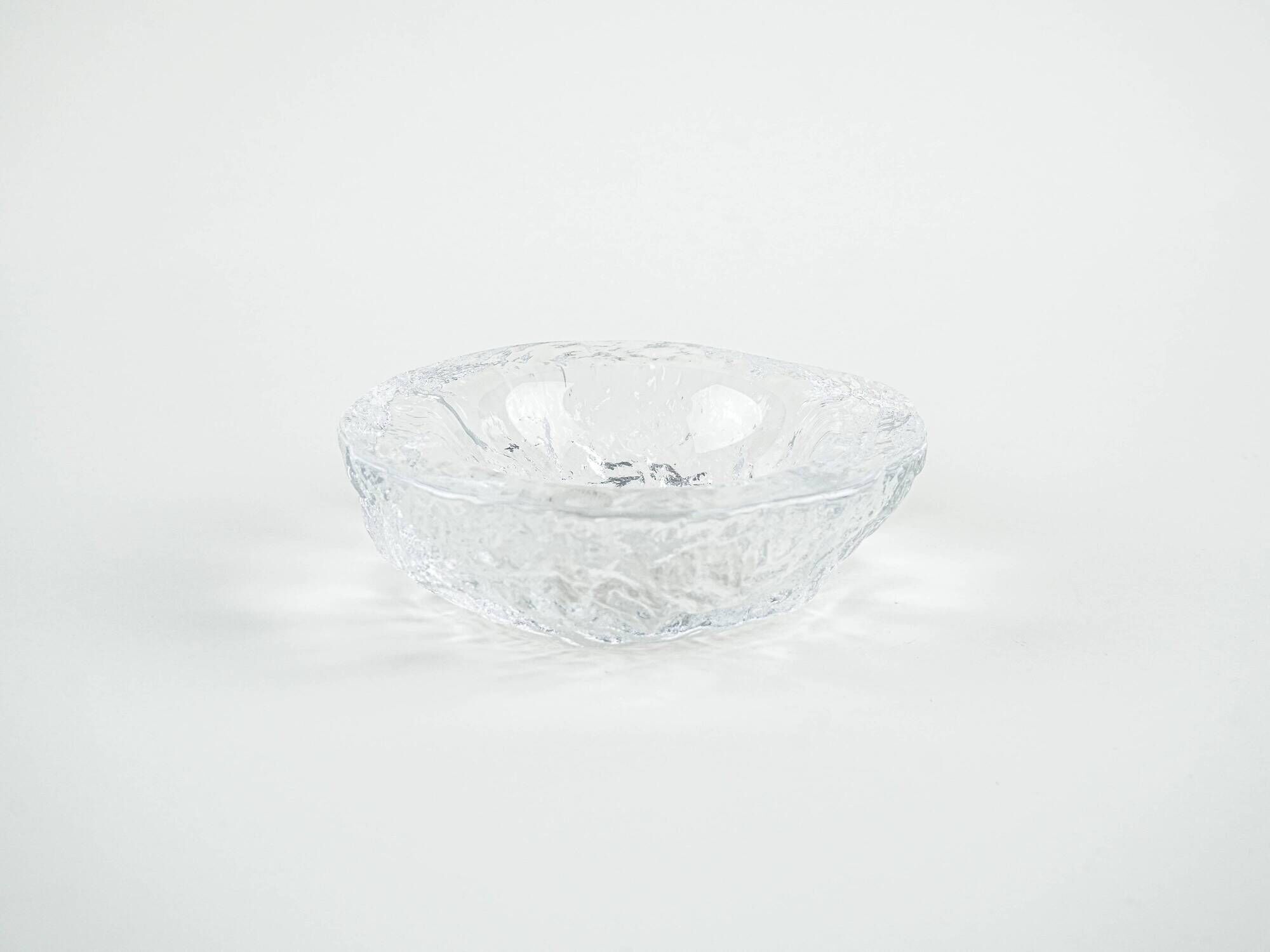 Kosta Boda Textured Glass Platter, Swedish Art Glass, 1960s