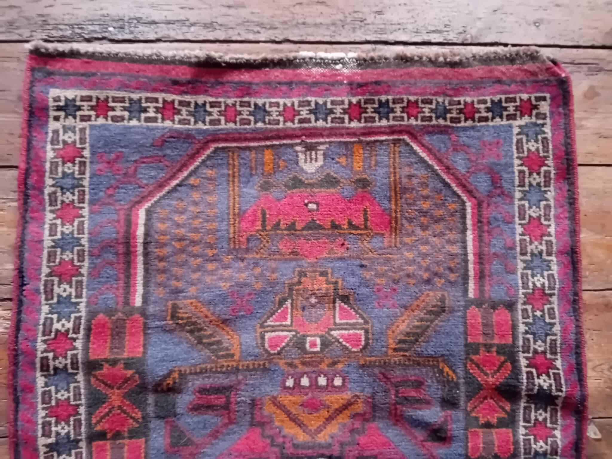 Tapis Beloutch Afghan fait main 138x83cm