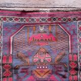 Handmade Afghan Beluch rug 138x83cm