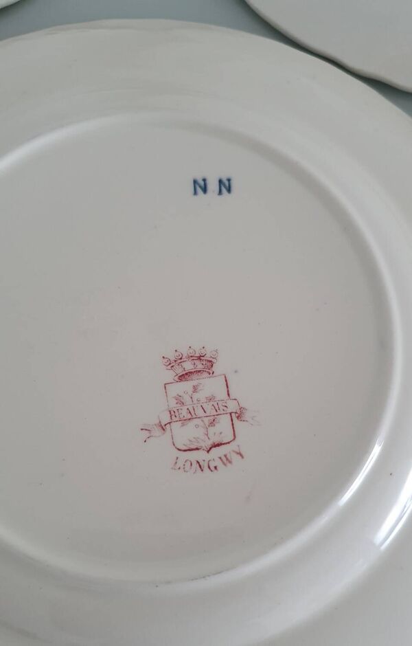 Lot de 6 assiettes Émaux de Longwy- modèle Beauvais- 1930s