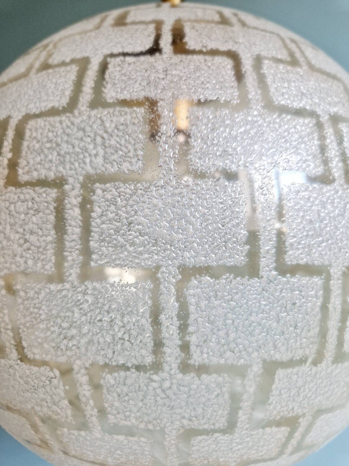 Space Age glass pendant light, 1970s