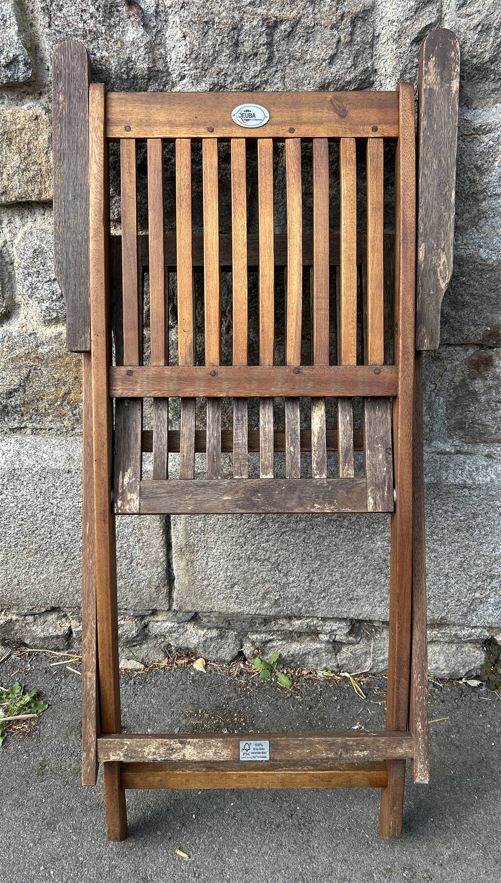 Trio of Folding Acacia Wood Armchairs – Garden Furniture by Deuba