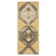 Vintage Turkish Hand-Knotted Wool Cotton Yellow Runner Rug 81x204