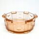 E1e art deco huta stoelzle pink bowl