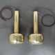 Pair of suspensions "Guldpendel" vintage brass by Vilhelm Lauritzen for Louis Poulsen