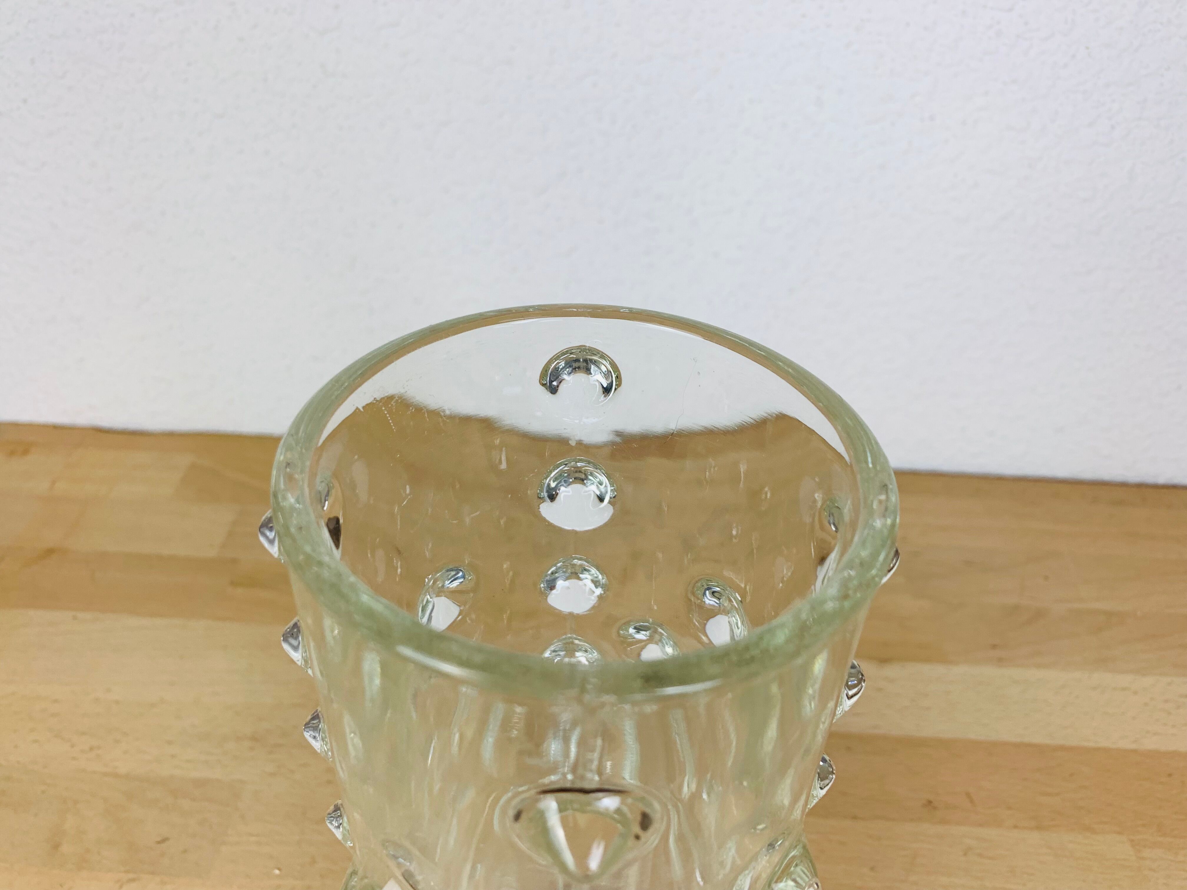 Vintage bubble glass vase