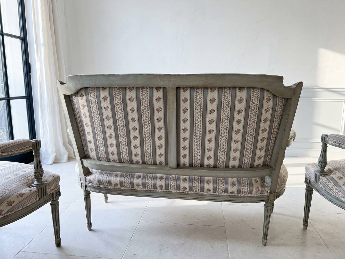 Canapé Louis XVI multicolore en bois