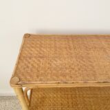 vintage rattan shelf