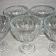 5 moulded glass standing cups for desserts