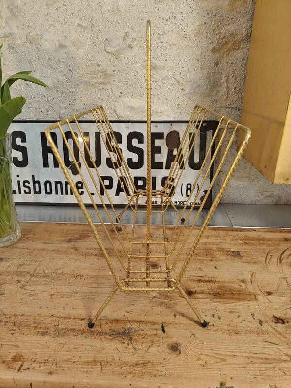 Vintage gold metal document holder