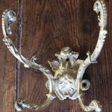 Patère laiton travaillé paire doubles crochets