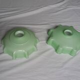 Suspensions abat jour opaline vert pastel