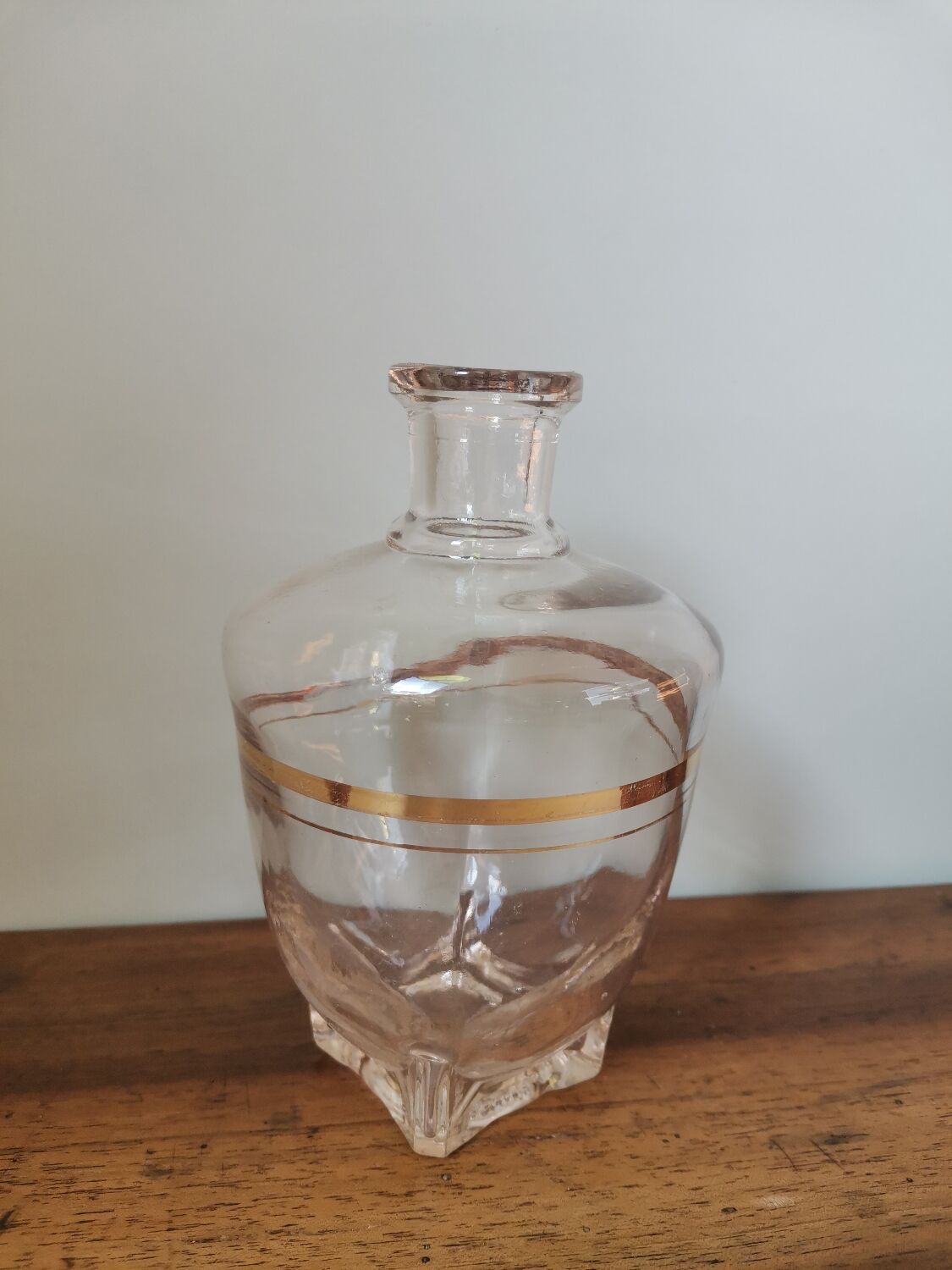 Vintage molded glass carafe bvb France vintage