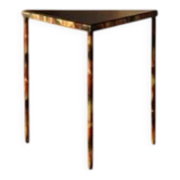 Vintage Eastern Bloc industrial side table, metal & wood accent table