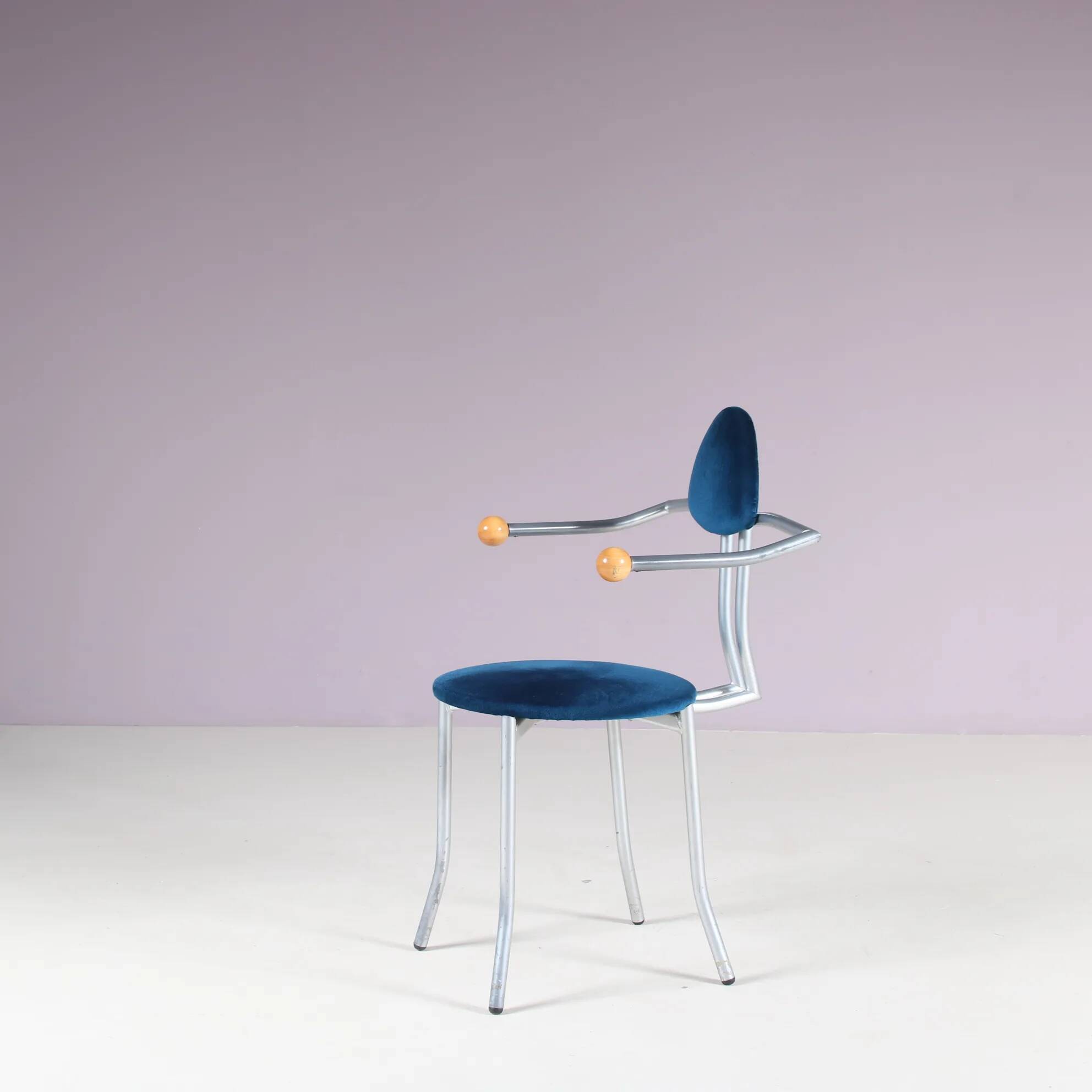 1980s Memphis style side chair by Karl Friedrich Förster from Germany