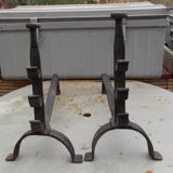 Old pair of wrought iron pegs