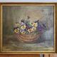 Peinture à l’huile XIXe bouquet de fleurs