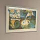 Large Original Swedish Graphic Sheet – "Composition" by Thormod Larsen – 1971 – Vintage and Framed – 79 × 59 cm (31.1" × 23.2")