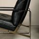 Preben Fabricius Black Leather Lounge Chairs Model 710, Walter Knoll