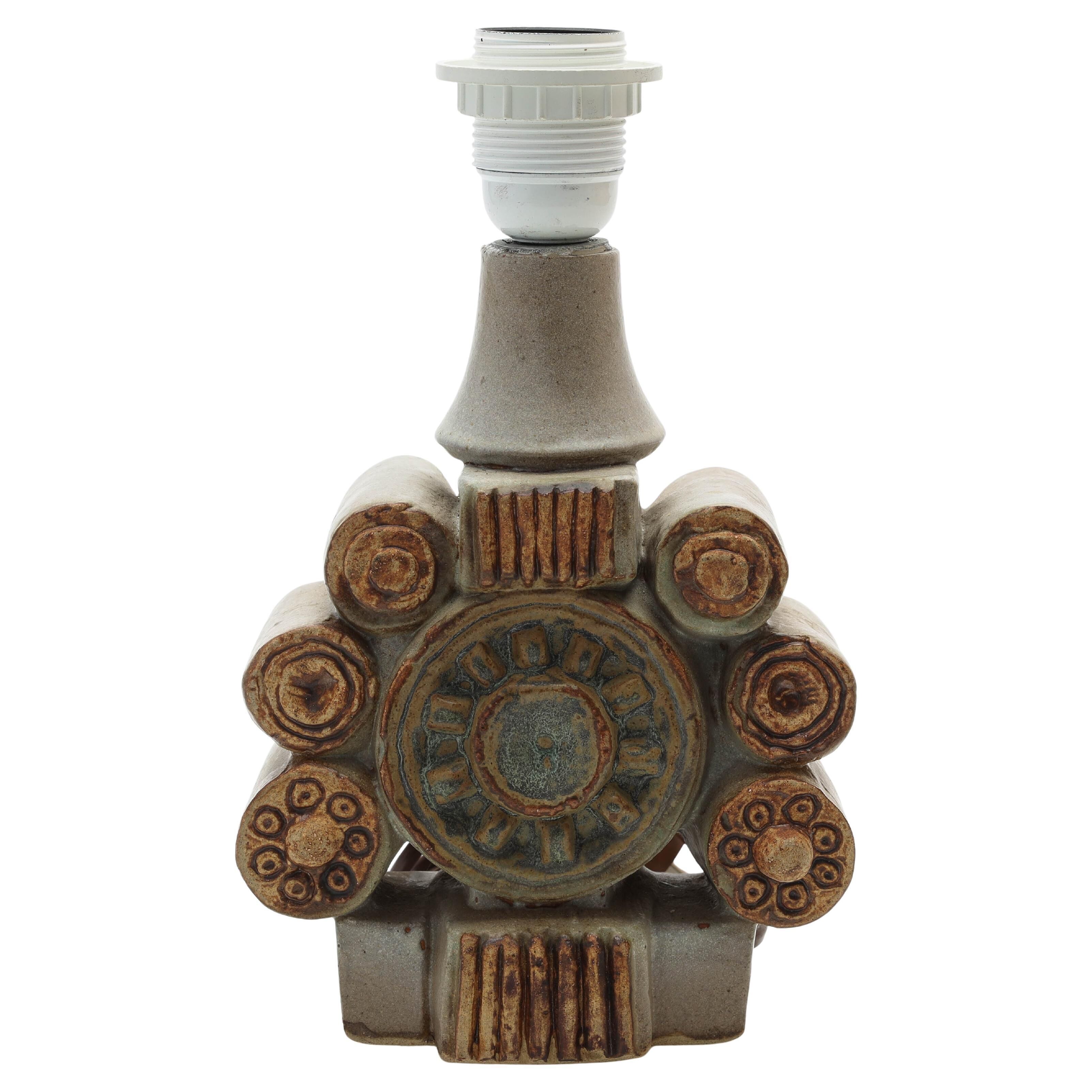 Bernard Rooke Lampe de table monogramme signé Angleterre 1960
