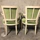 Paire de fauteuils louis XVI vert