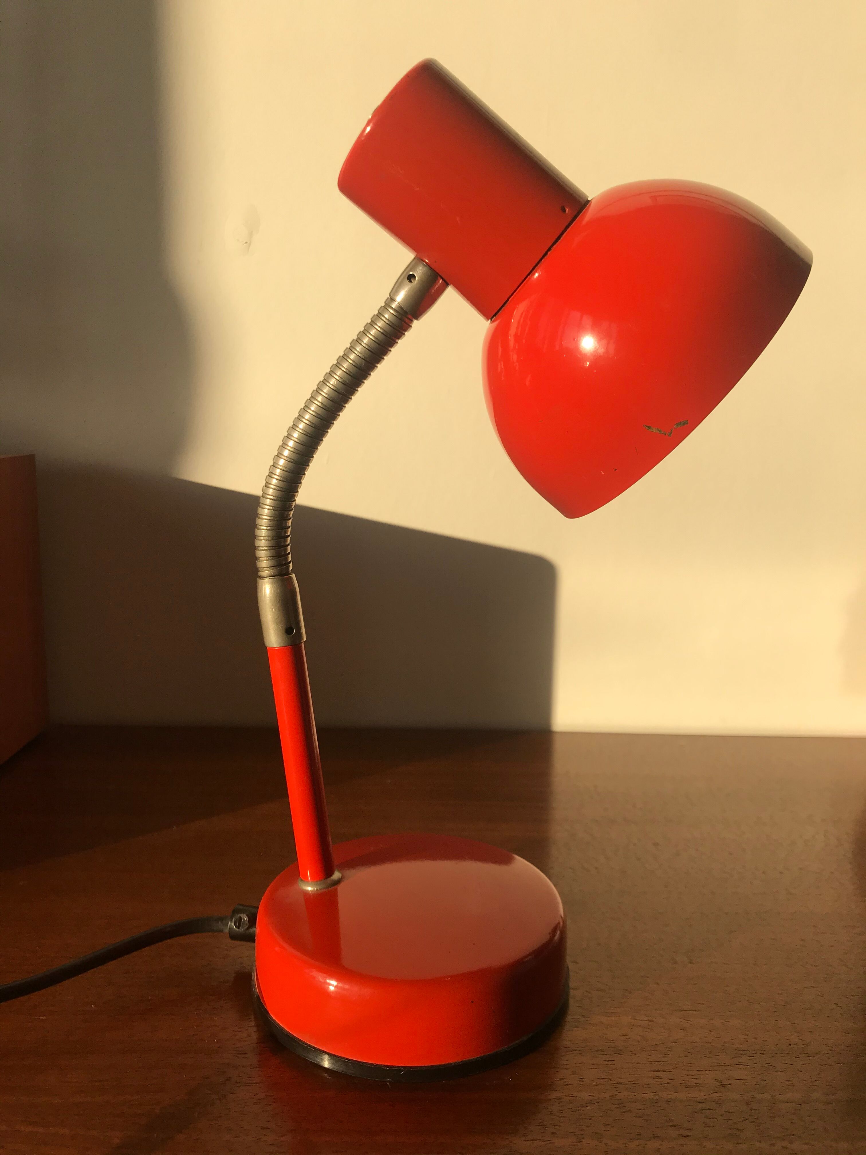 Vintage orange orange articulated desk lamp
