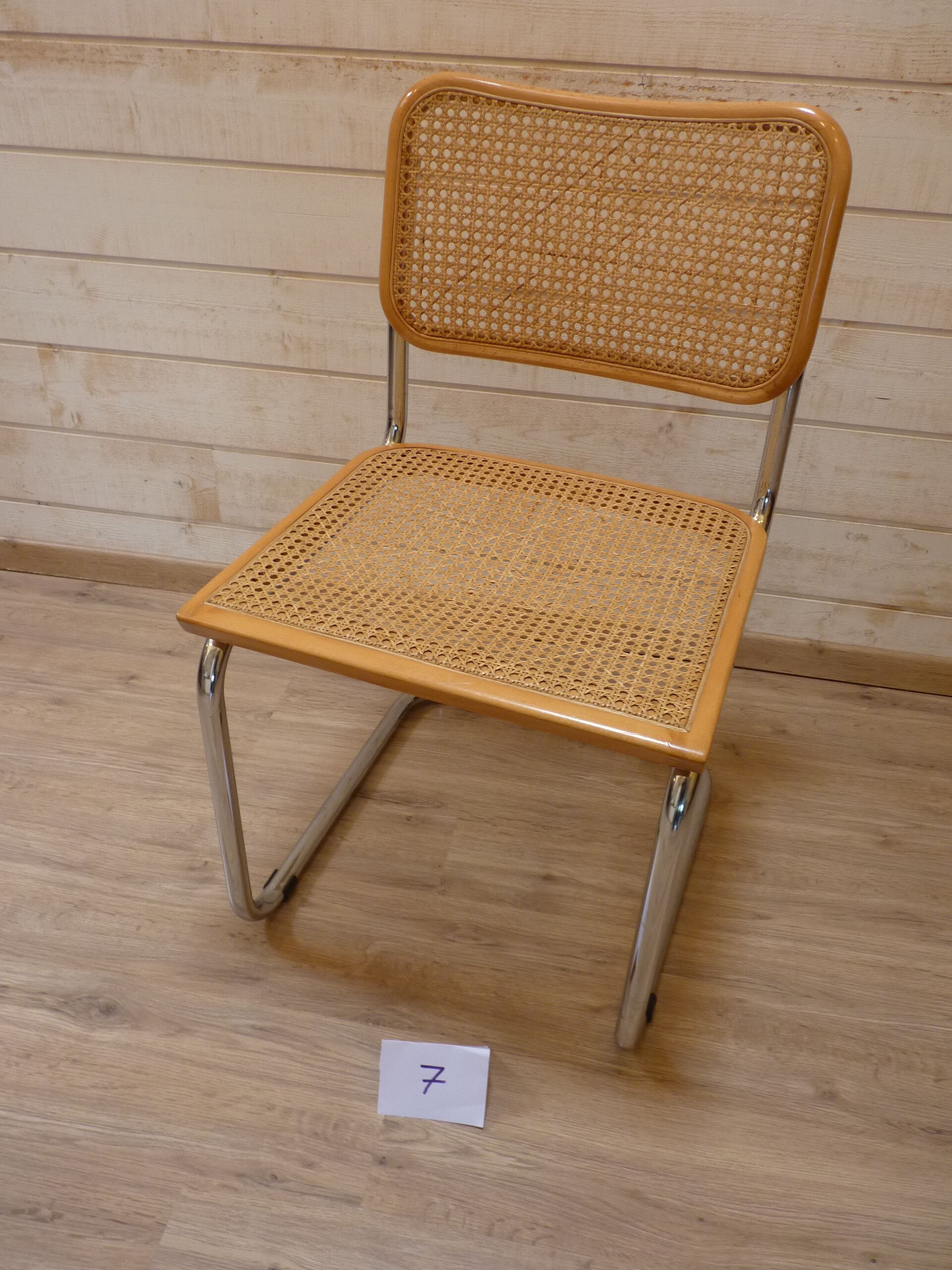 Eight chairs "Cesca B32" by Marcel Breuer