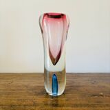 Vase en verre sommerso de Murano, années 1960, dans le style de Flavio Poli