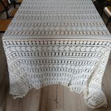 Dessus de lit ancien en crochet fait main