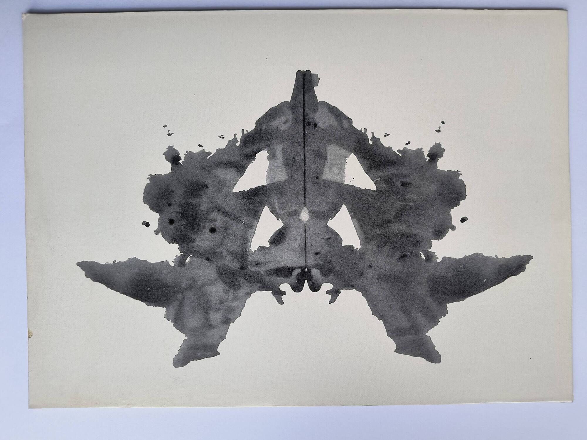 Original Rorschach test card "Card I" – Psychology curiosity