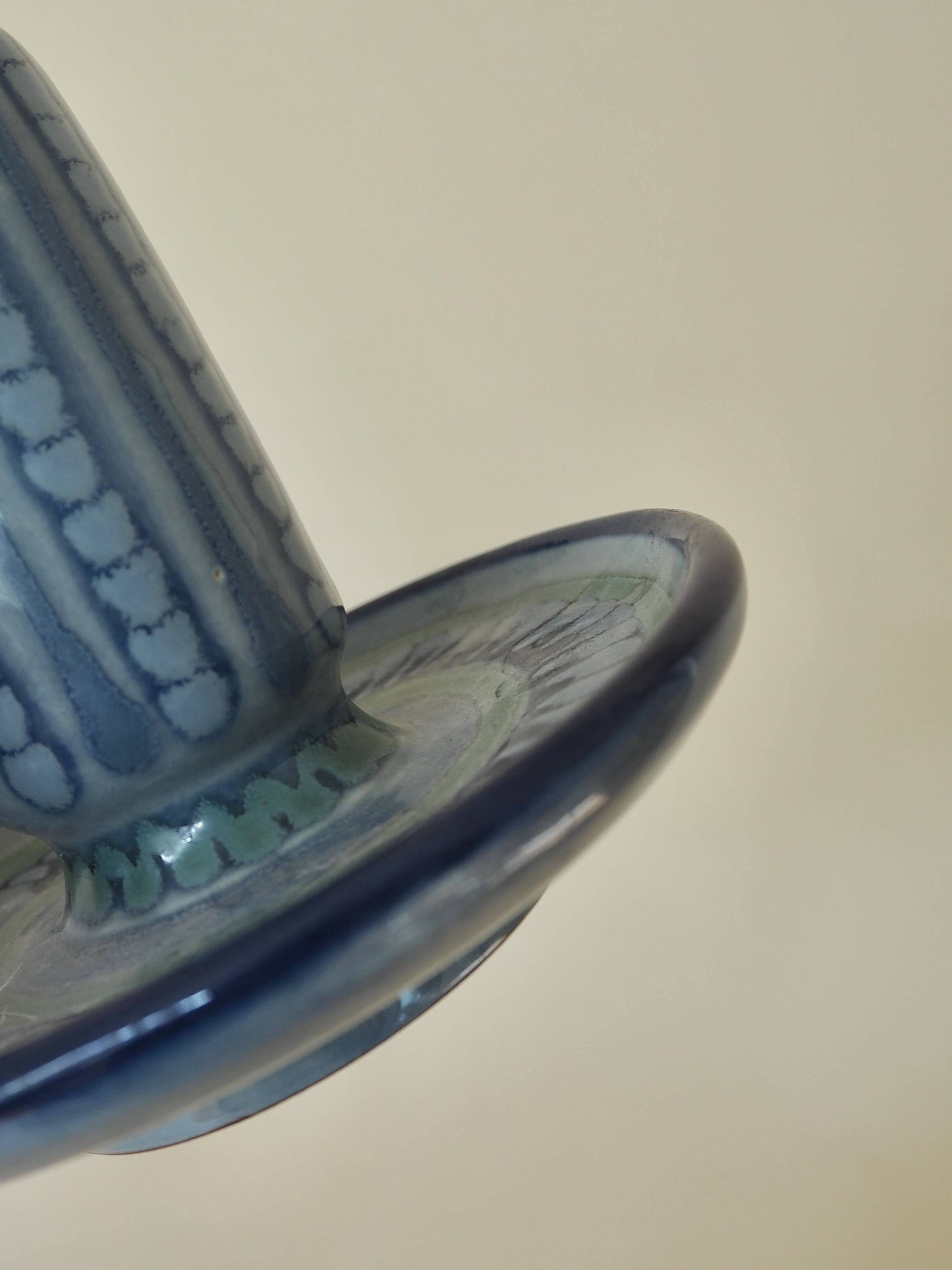 Pair of glazed ceramic candle holders Vilà Clara