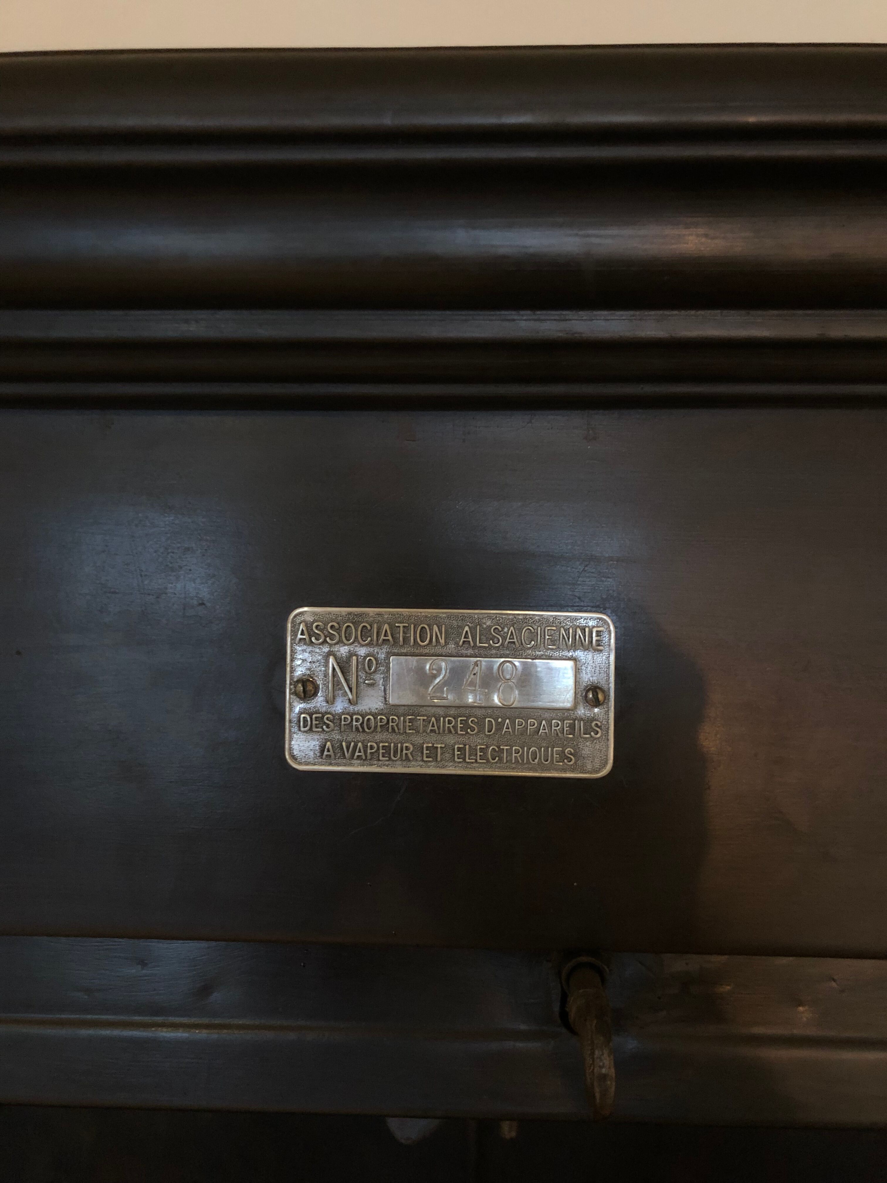 Industrial zipper cabinet in black metal