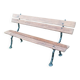 Antique garden bench with cast iron legs
