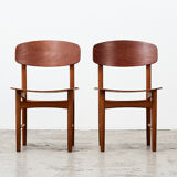 Borge Mogensen Pair of 122 Dining Chairs for Soborg Denmark 1951
