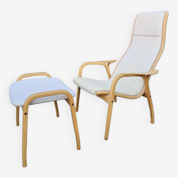 Lamino armchair and ottoman by Yngve Exstrom