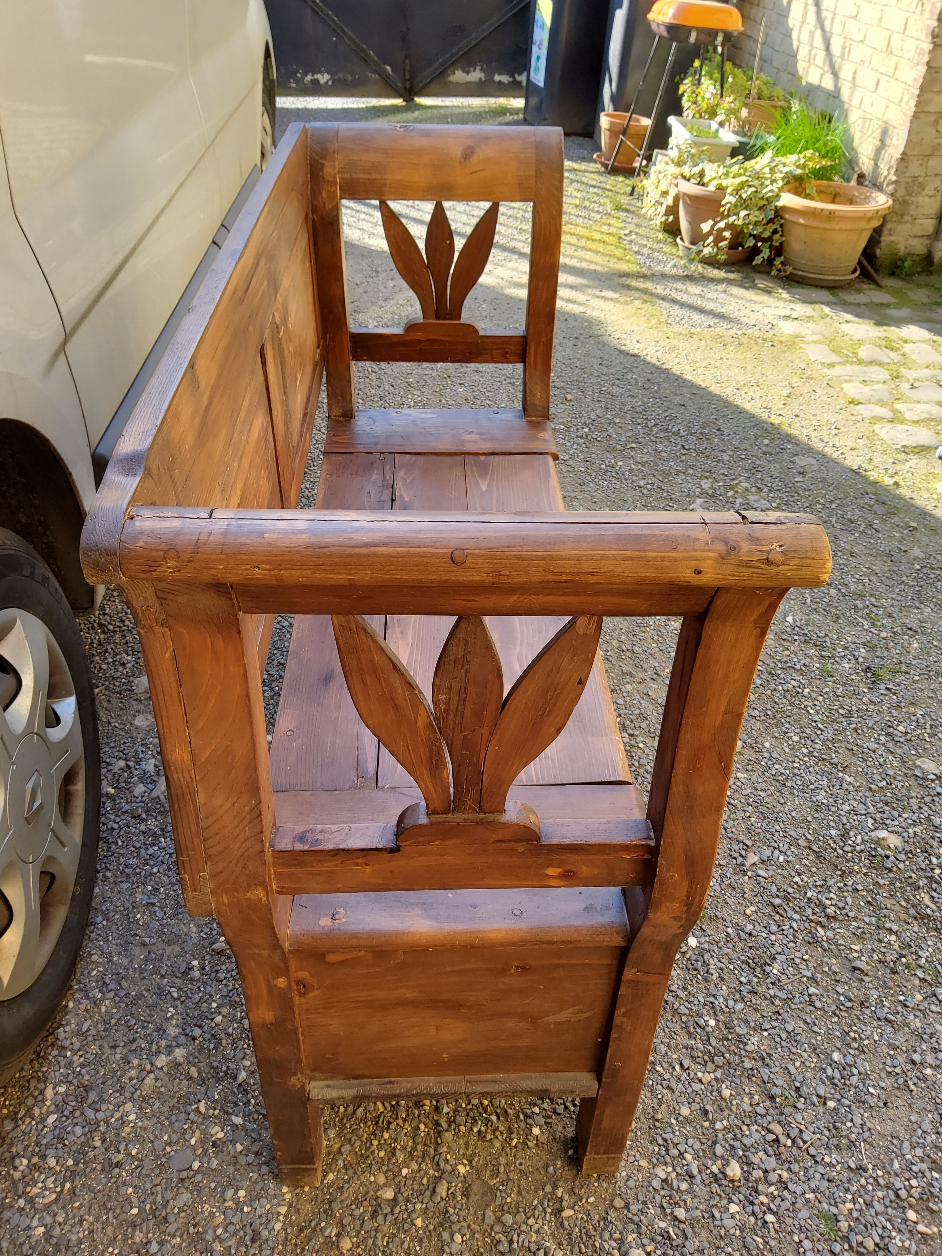 Pine chest bench