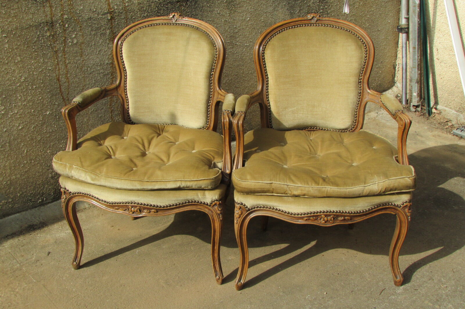 Pair of convertible armchairs, Louis XV style, Louis XV style