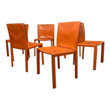 6 chaises Pasqualina par Grassi & Bianchi, Enrico Pellizzoni, Italie, années 1980.